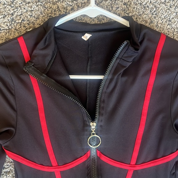 Front Zipper Long Sleeve Body con Casual Club Wear Outfits Jumpsuit Costume - Picture 5 of 9